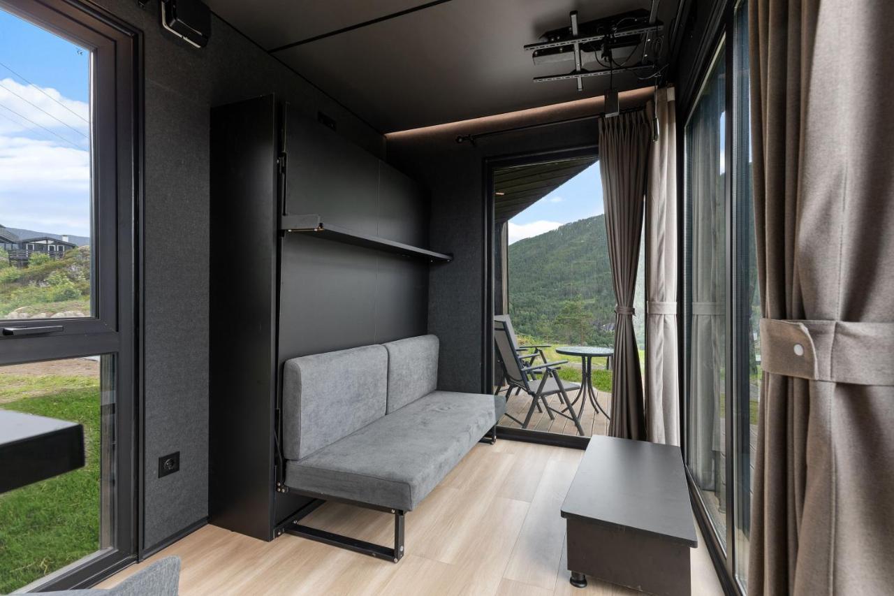 Sogndal Fjordpanorama - Studio Cabins With View Eksteriør billede